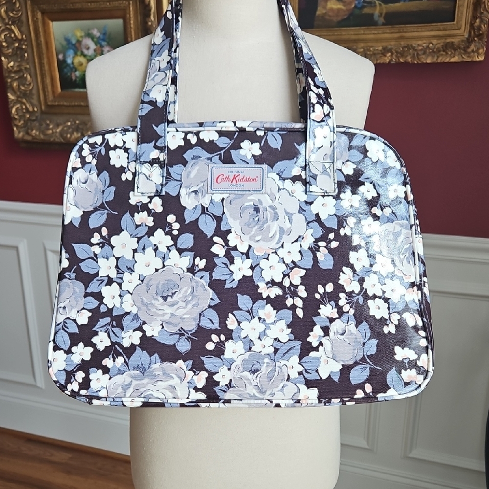 Cath Kidston Blue and White Floral Tote Bag Festival Beach NWOT